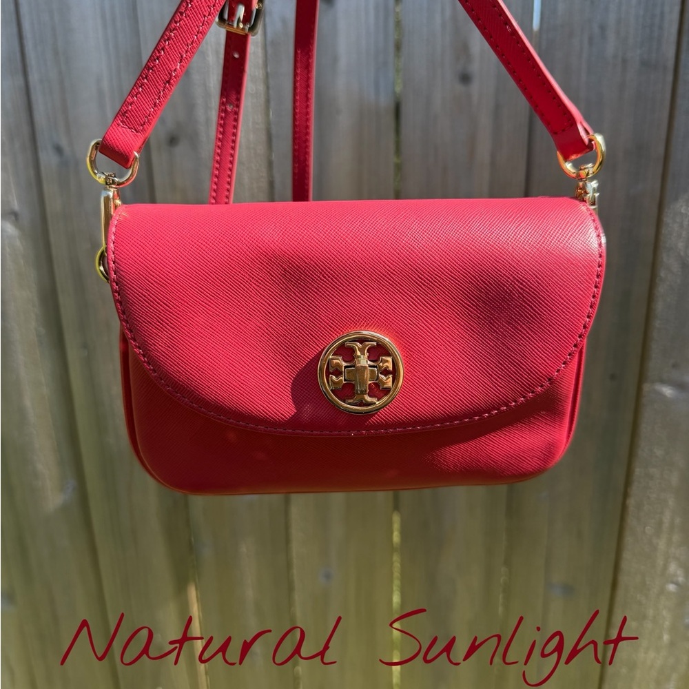 Tory Burch Red Turnlock Crossbody Bag (A768) - Picture 13 of 13